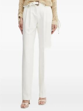 Versace jean couture white belted pants
